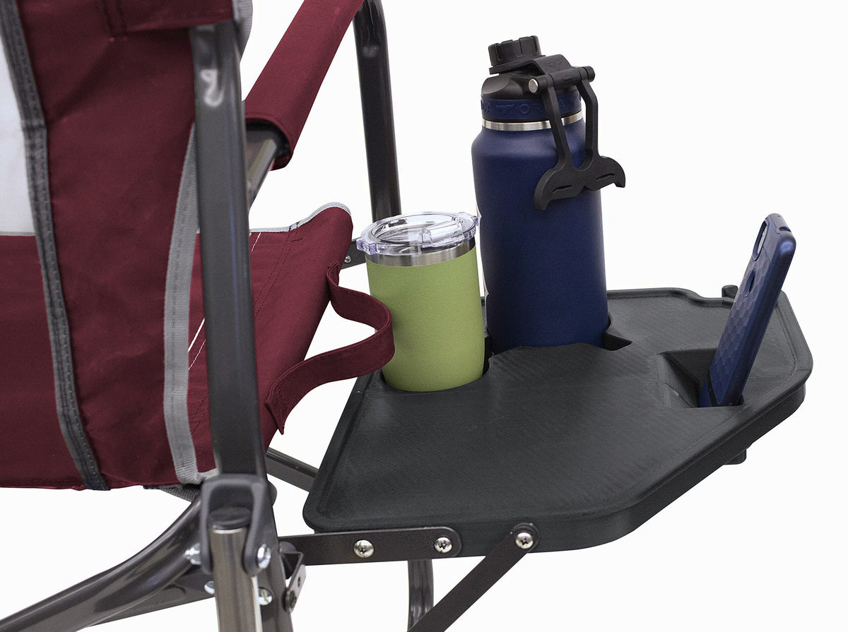 GCI Outdoor Freestyle Rocker XL Folding Rocking Chair with Side Table, Supports 250 lbs, Portable for Camping