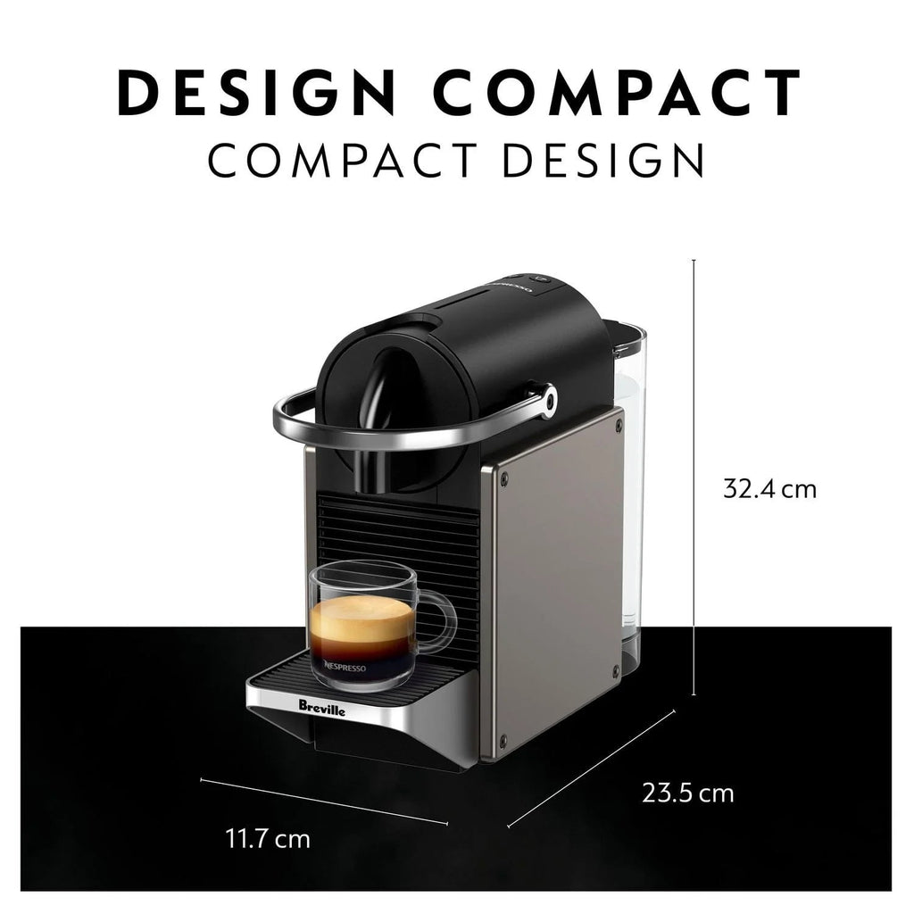Nespresso Pixie Espresso Machine, Titan - BEC440TTN
