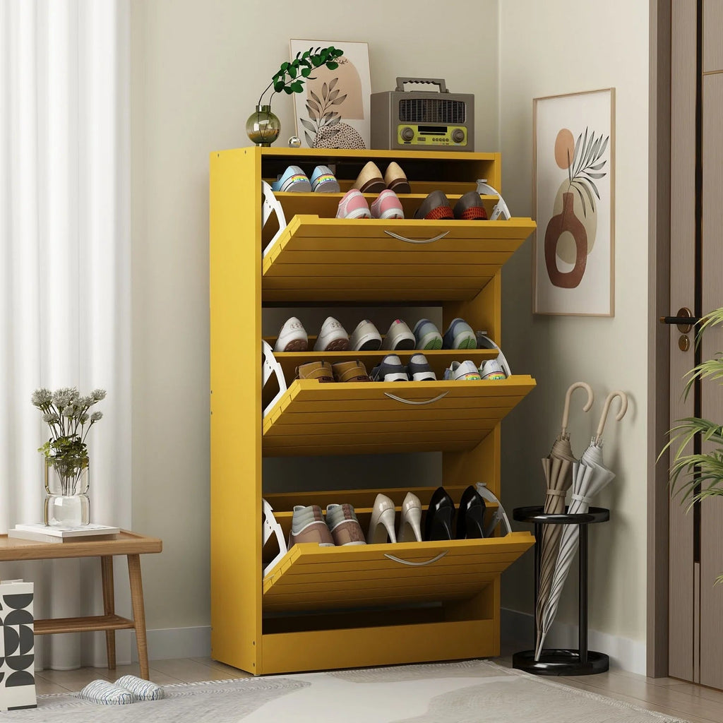 Modern Flip-Down Shoe Storage Cabinet