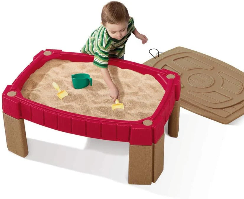 Naturally Playful Kids Sand Activity Sensory Table, 5 Piece Accessory Kit, 16.375 H x 36 W x 26 D Inches, 2+ Years