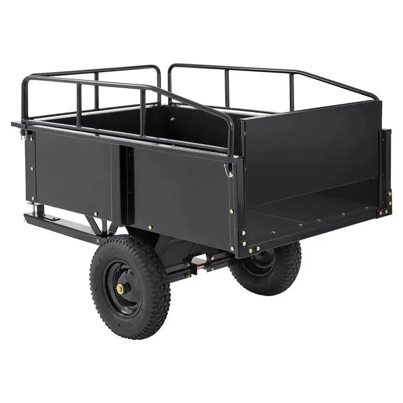 Steel ATV Utility Dump Trailer, 750 lb Capacity, 15 cu ft, Removable Sides