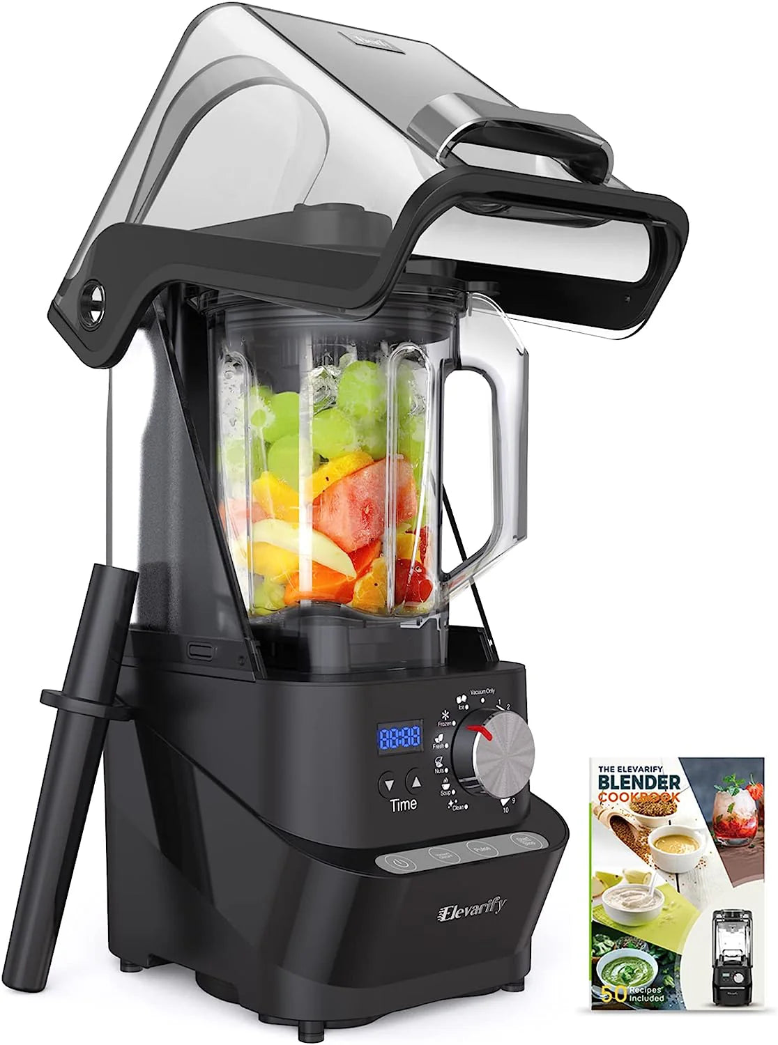 Elevarify Vacuum Commercial Blender, 56 Ounce, 1500 Watt, Black - 29015