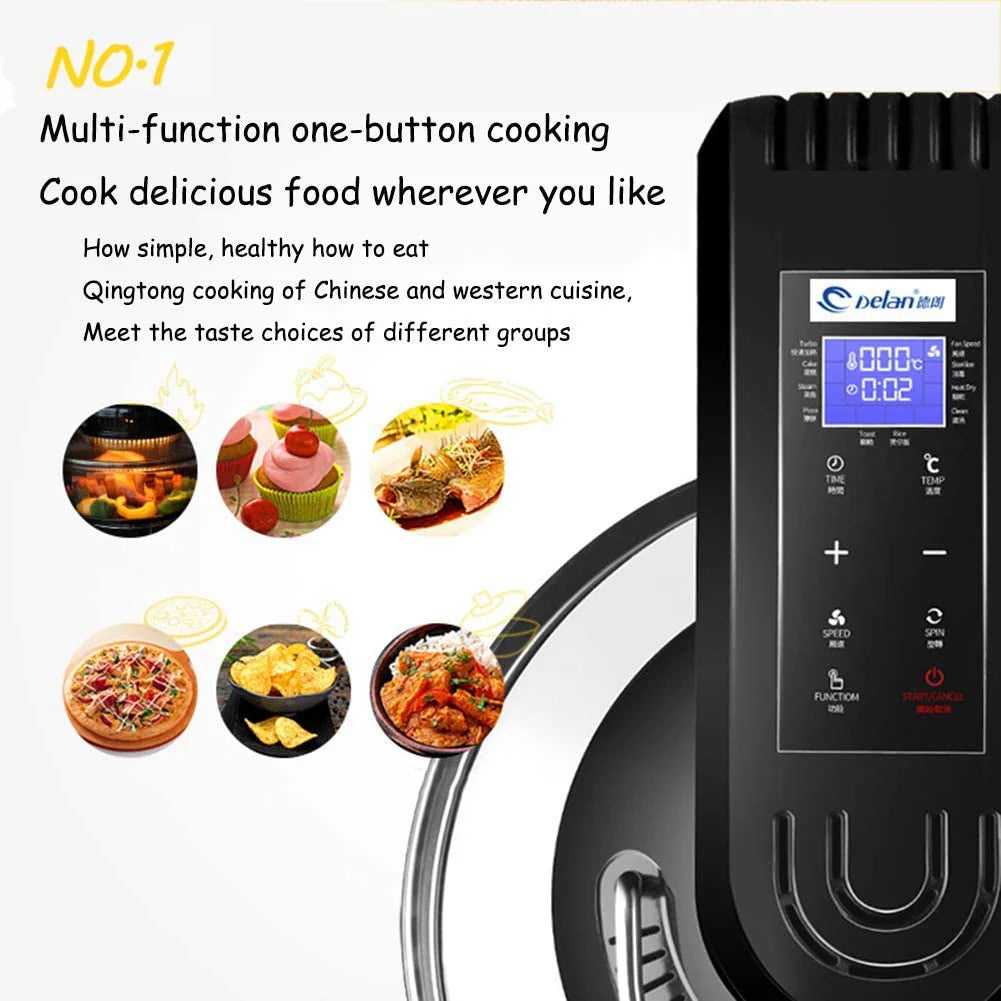 L.HPT Halogen Air Fryer Oven, 12 Litres, Red, 1400 Watts