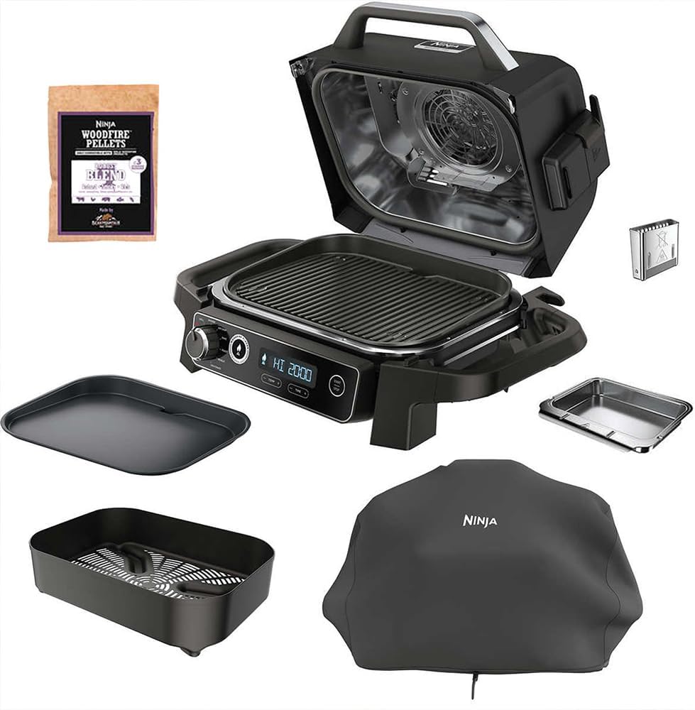 Professional Outdoor 7-in-1 Pellet Grill And Smoker With Built-In Thermometer - Woodfire