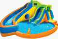 BANZAI Pipeline Twist Kids Inflatable Outdoor Backyard Water Pool Aqua Splash Park and Slides