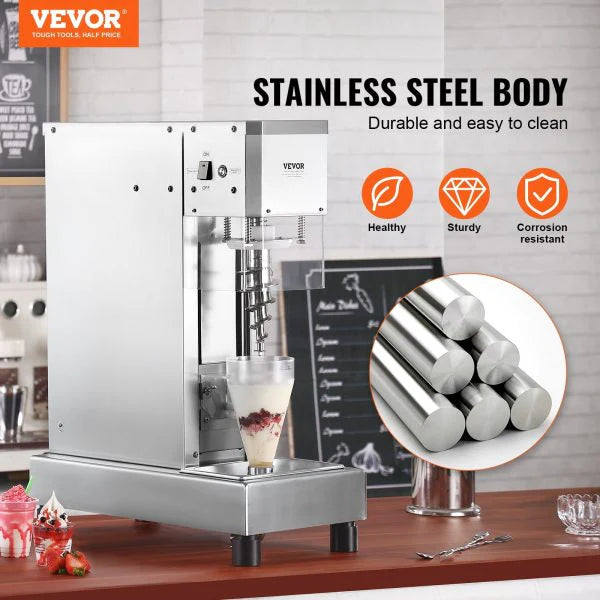 Vevor Ice Cream Blender 750W 1740 RPM 304 Stainless Steel
