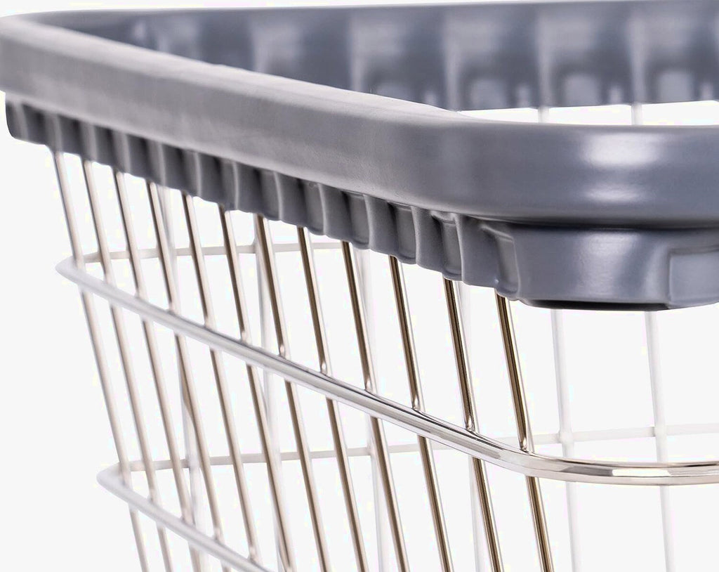 Heavy Duty Wire Laundry Cart with Double Rod Rack