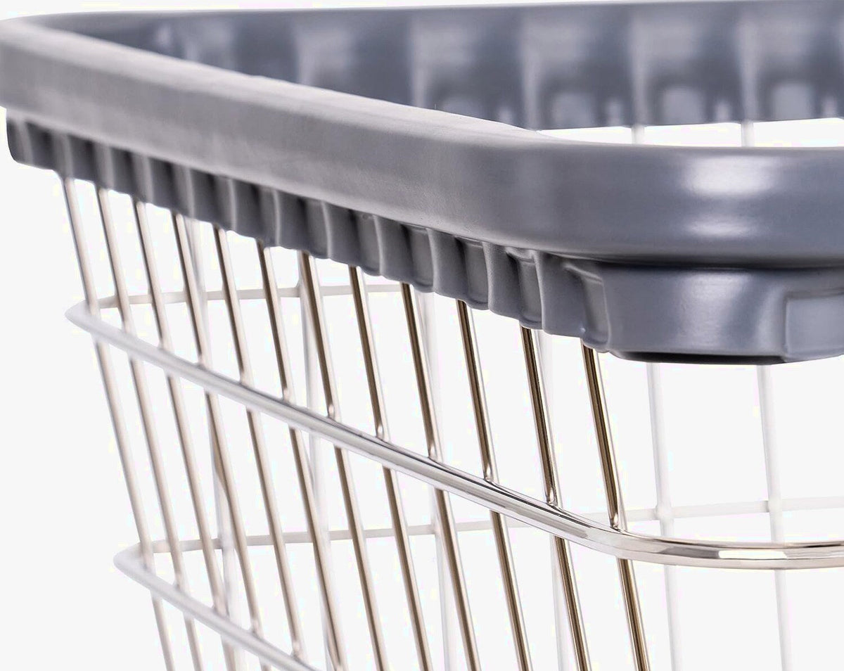 Heavy Duty Wire Laundry Cart with Double Rod Rack
