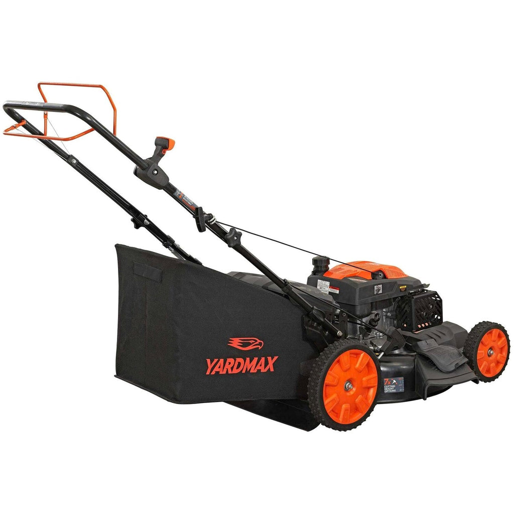 YG2860 22′′ 201cc 3-in-1 Gas Self-Propelled Lawn Mower with CVT and High Wheels