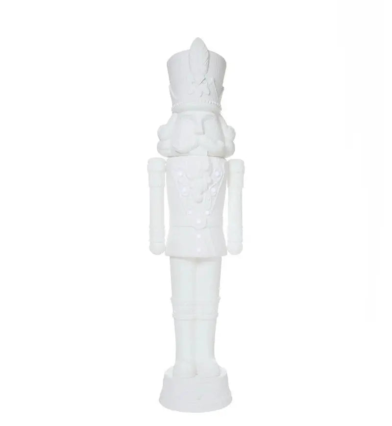 Holiday Time Lighted Musical Nutcracker Statue 75 inch / 6 Foot White - 2025