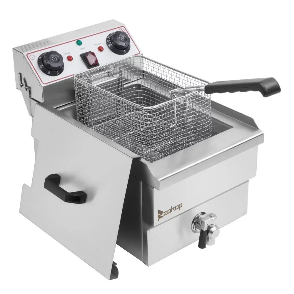 Ktaxon Electric Deep Fryer 12.5QT 1700W Stainless Steel Adjustable Temperature
