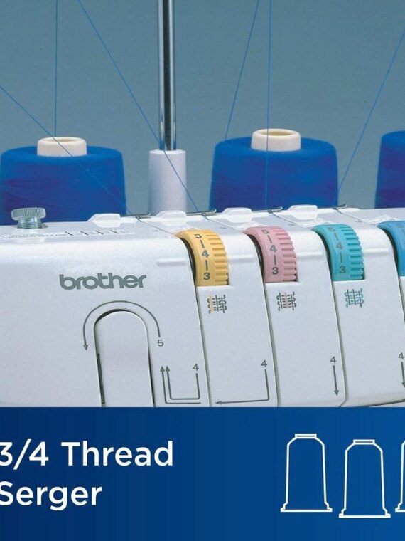 1034D Serger Heavy-Duty Metal Frame Overlock Machine 1300 Stitches Per Minute Removeable Trim Trap 3 Included Accessory Feet