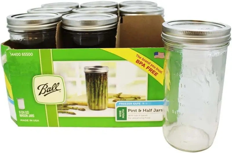 Ball Wide Mouth Glass Mason Jars 24 Oz 9 Pack - 65500