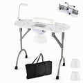 LDAILY Portable Nail Table with Electric Dust Collector