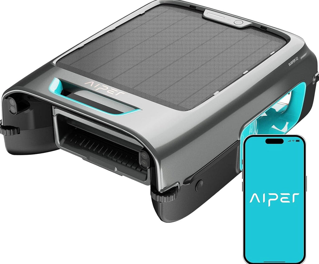 AIPER Surfer S2 Solar Pool Skimmer with APP Support, 24/7 Cleaning, Dual Charging Modes, Smart Obstacle Avoidance, Ideal for All Swimming Pool Types