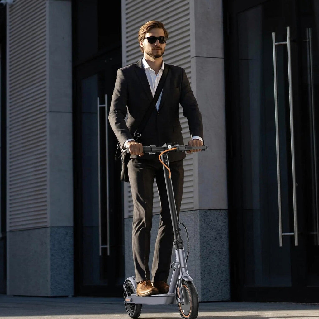 Electric Scooter, 350W/500W Powerful Motor, 8.5"/10" Solid Tires, 19/22Mph, 28/21/12 Miles Range,Dual Braking