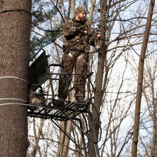 21-Foot 2-Person Ladder Treestand With Adjustable Shooting Rail