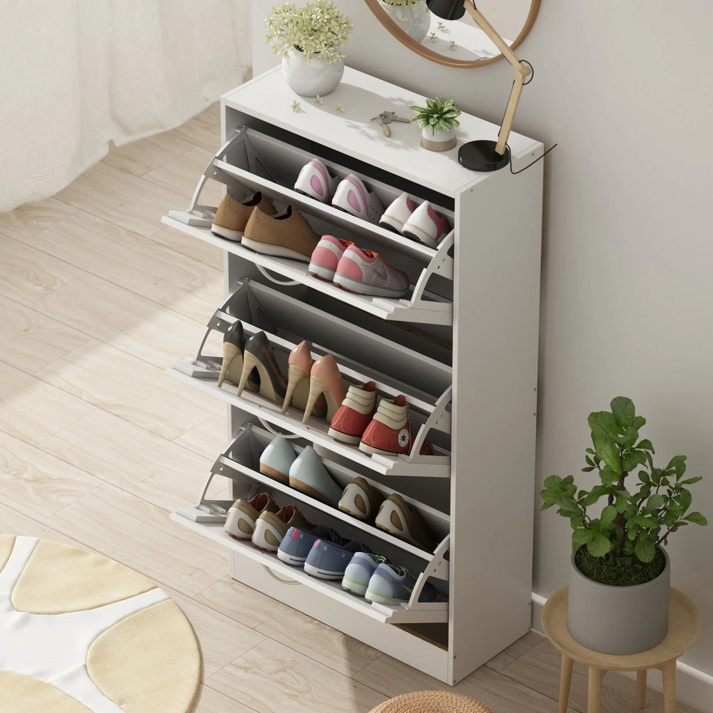 Modern Flip-Down Shoe Storage Cabinet