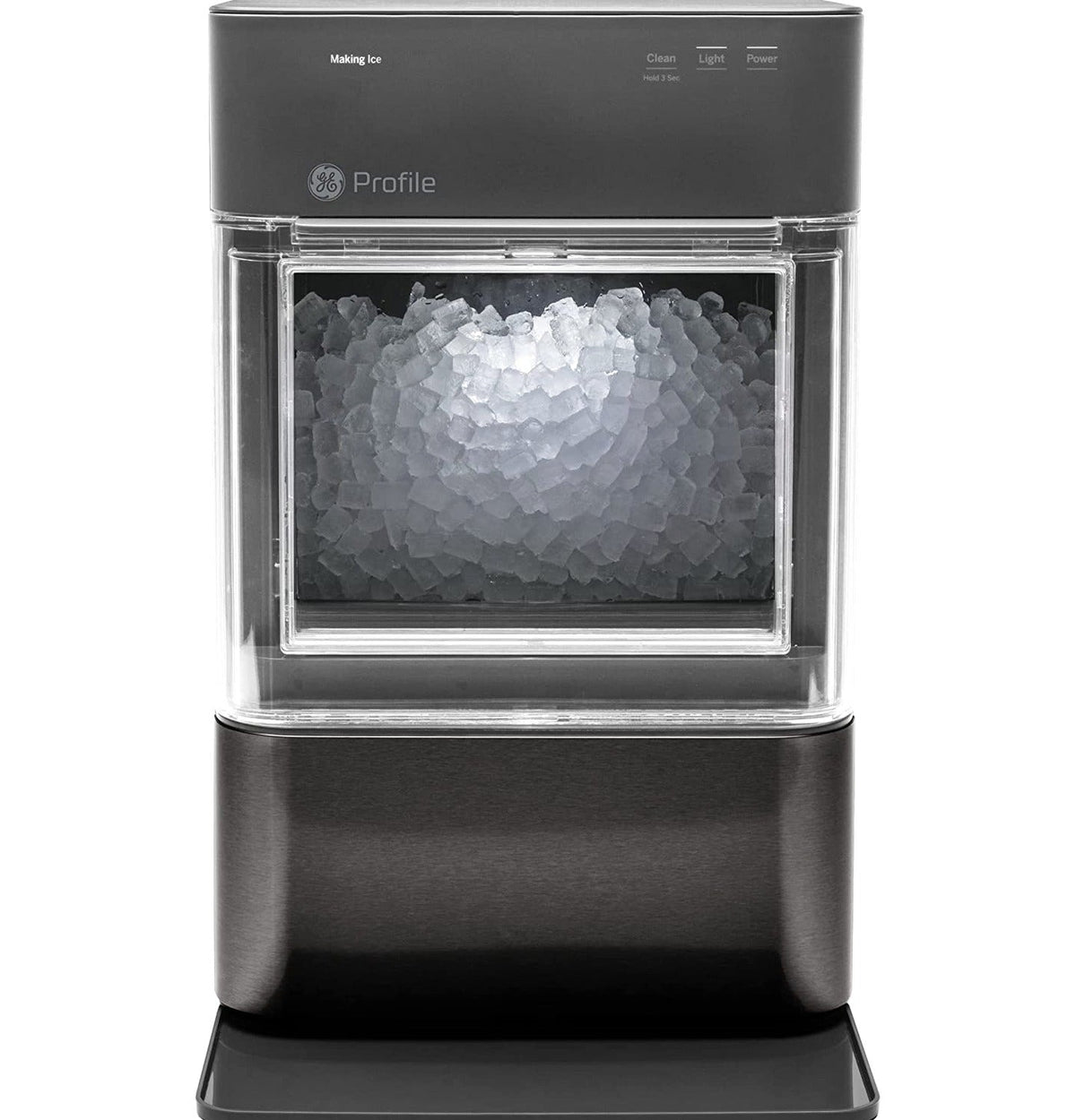 GE Profile Opal 2.0 | Countertop Nugget Ice Maker | Ice Machine with WiFi Connectivity | Smart Home Kitchen Essentials | Black Stainless