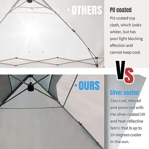 Crown Shades Pop-Up Canopy, 10' x 10', With Wheeled Carry Bag