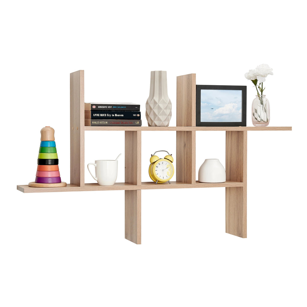 Cantilever Floating Wall Shelf, 24 x 5.75 x 40 in Laminated MDF