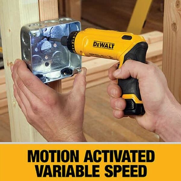 8V MAX Cordless Gyroscopic Screwdriver with Adjustable Handle, (2) 1.0Ah Batteries, Charger, and Bag