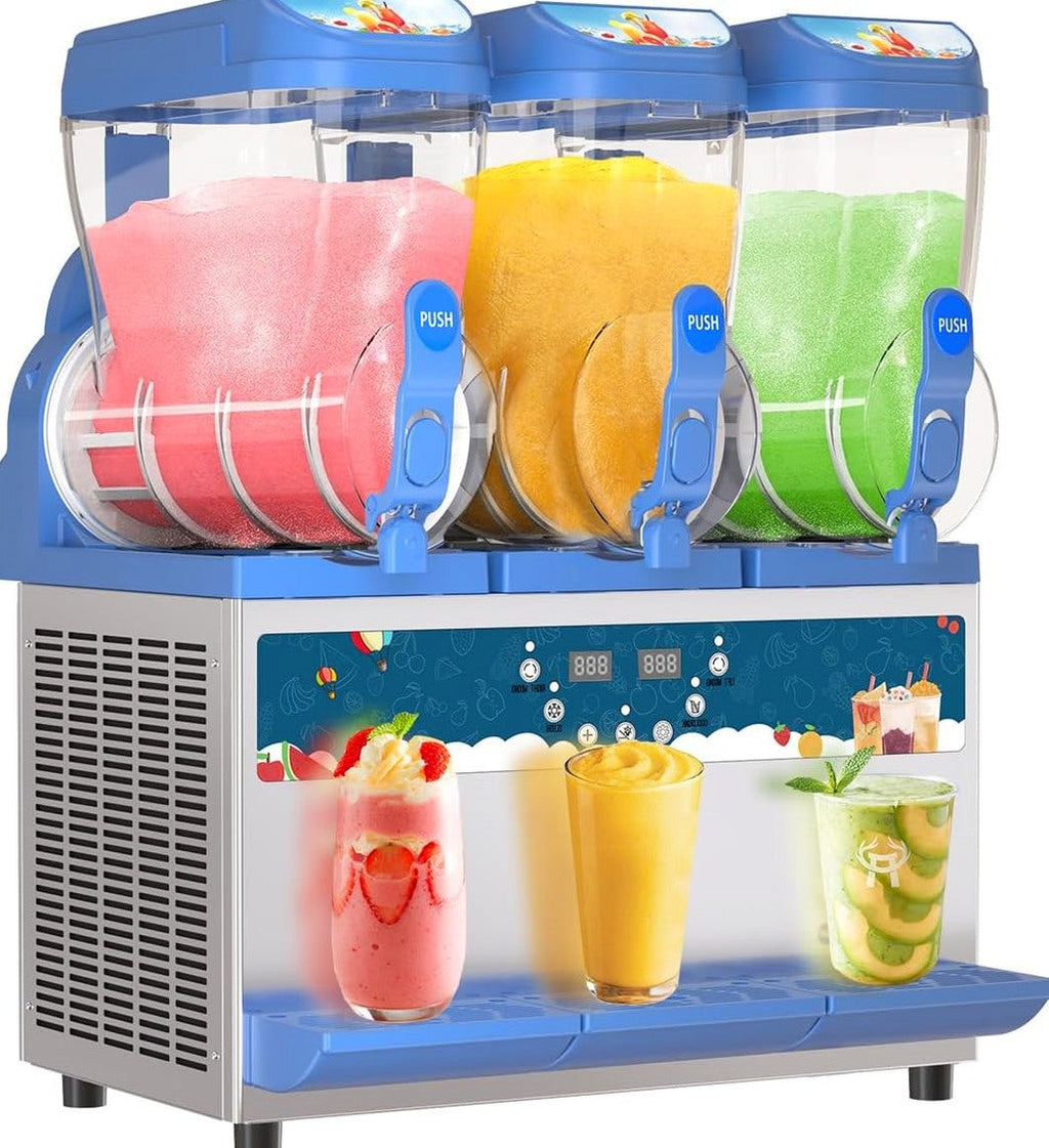 Commercial Slushy Machine - 1000W 30L Tanks Slush Maker Machine 304 Stainless Steel Commercial Margarita Machines Efficient Cooling the Ideal Slushie Maker for Bars Cafes Restaurants