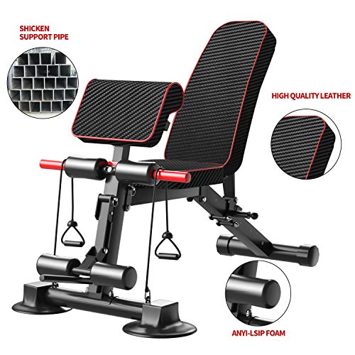 K KiNGKANG Adjustable Foldable Weight Bench - 7 Backrest Positions