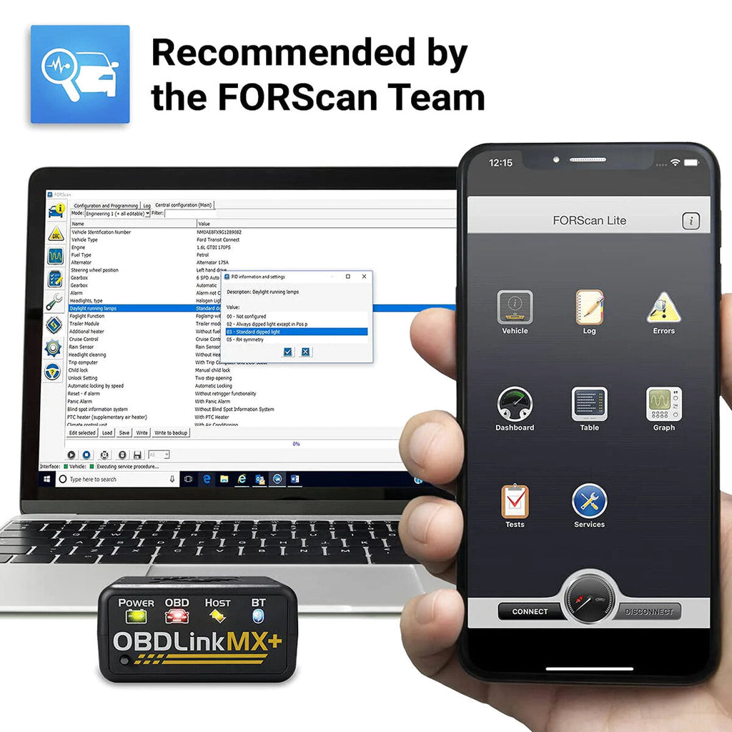 OBDLink Bluetooth Scanner for iPhone Android and Windows
