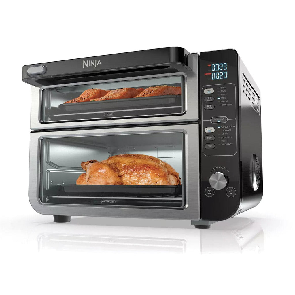 12-in-1 Double Oven with FlexDoor, FlavorSeal Smart Finish, Rapid Top Oven, Convection and Air Fry Bottom Oven DCT401