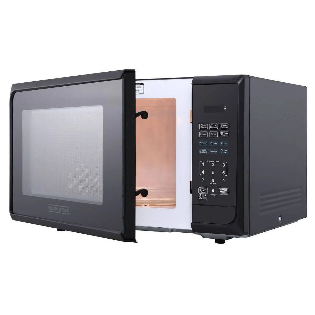 BLACK+DECKER 1.1 Cu. Ft. 1000 Watt Microwave Oven, Stainless Steel - EM031M2CE