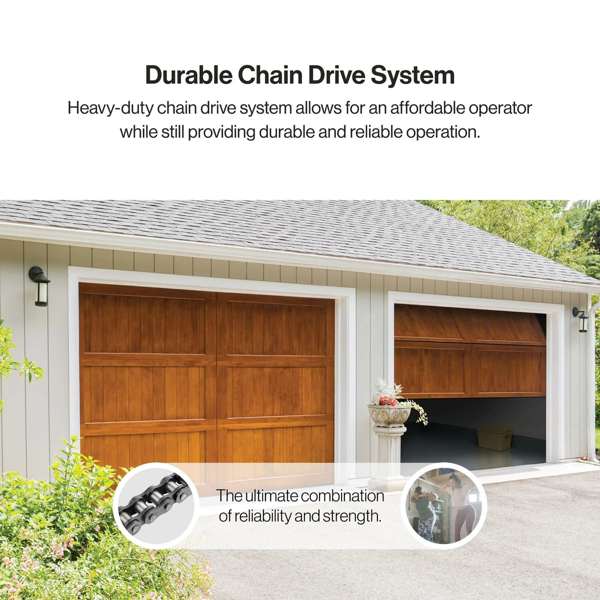 Genie Chain Drive Garage Door Opener, 3/4 HPc, Battery Backup - Chain Drive 750