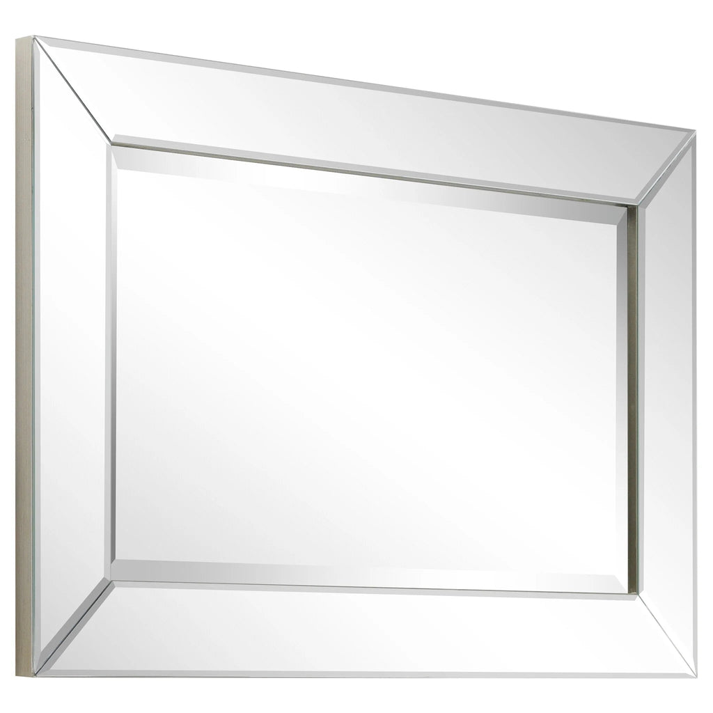 Rectangular Clear Beveled Wall Mirror - 3 Sizes