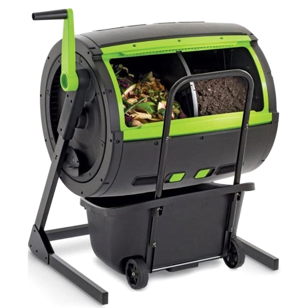 65-Gallon Compost Tumbler And Cart Combo