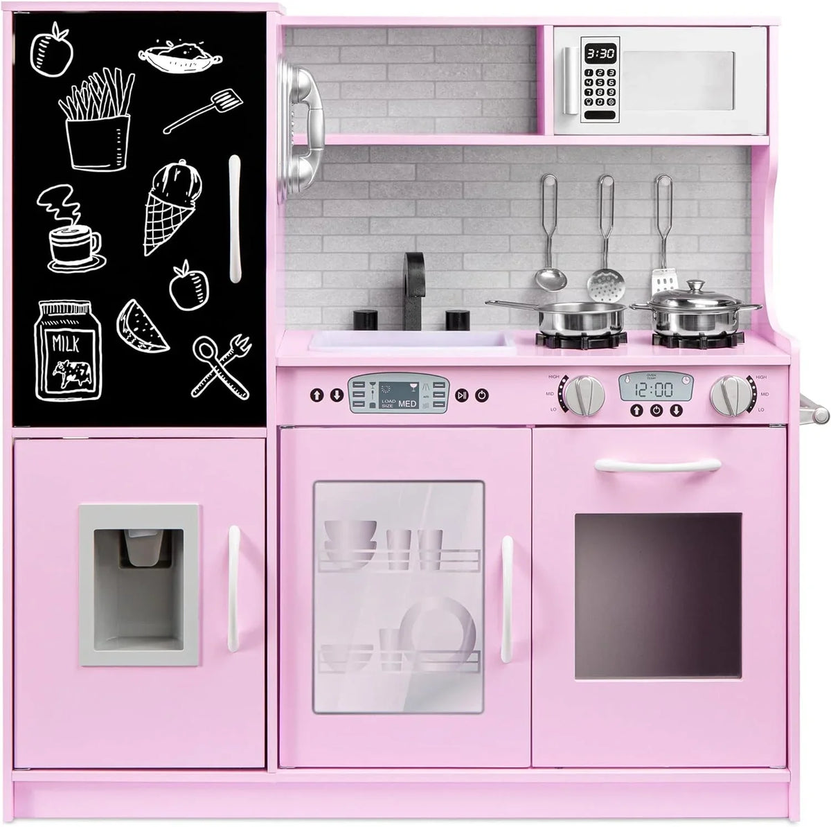 Best Choice Products Pretend Play Kitchen Toy Set, 11 Accessories, 31.25 x 9.5 x 31.5 in