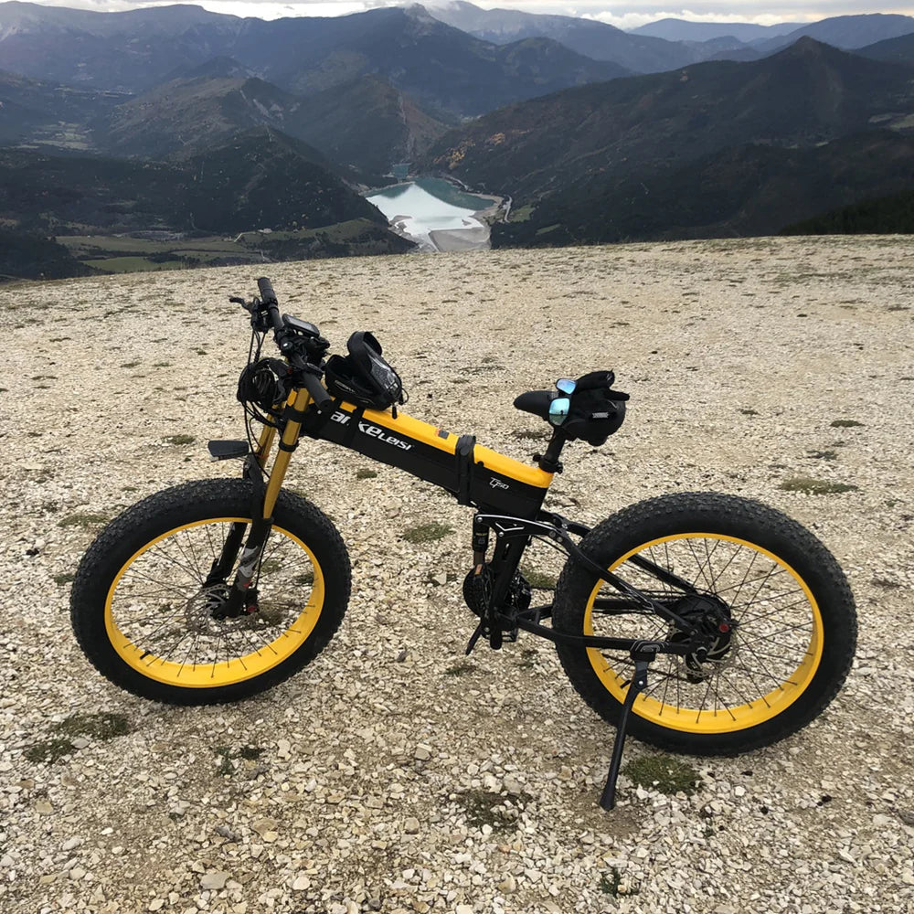 Folding Electric Mountain Bike, 1000W, 26-Inch Fat Tires, 17.5Ah - XT750 Plus
