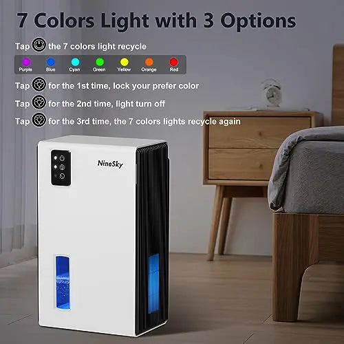 NineSky Home Dehumidifier, 85 OZ Water Tank, 800 sq.ft