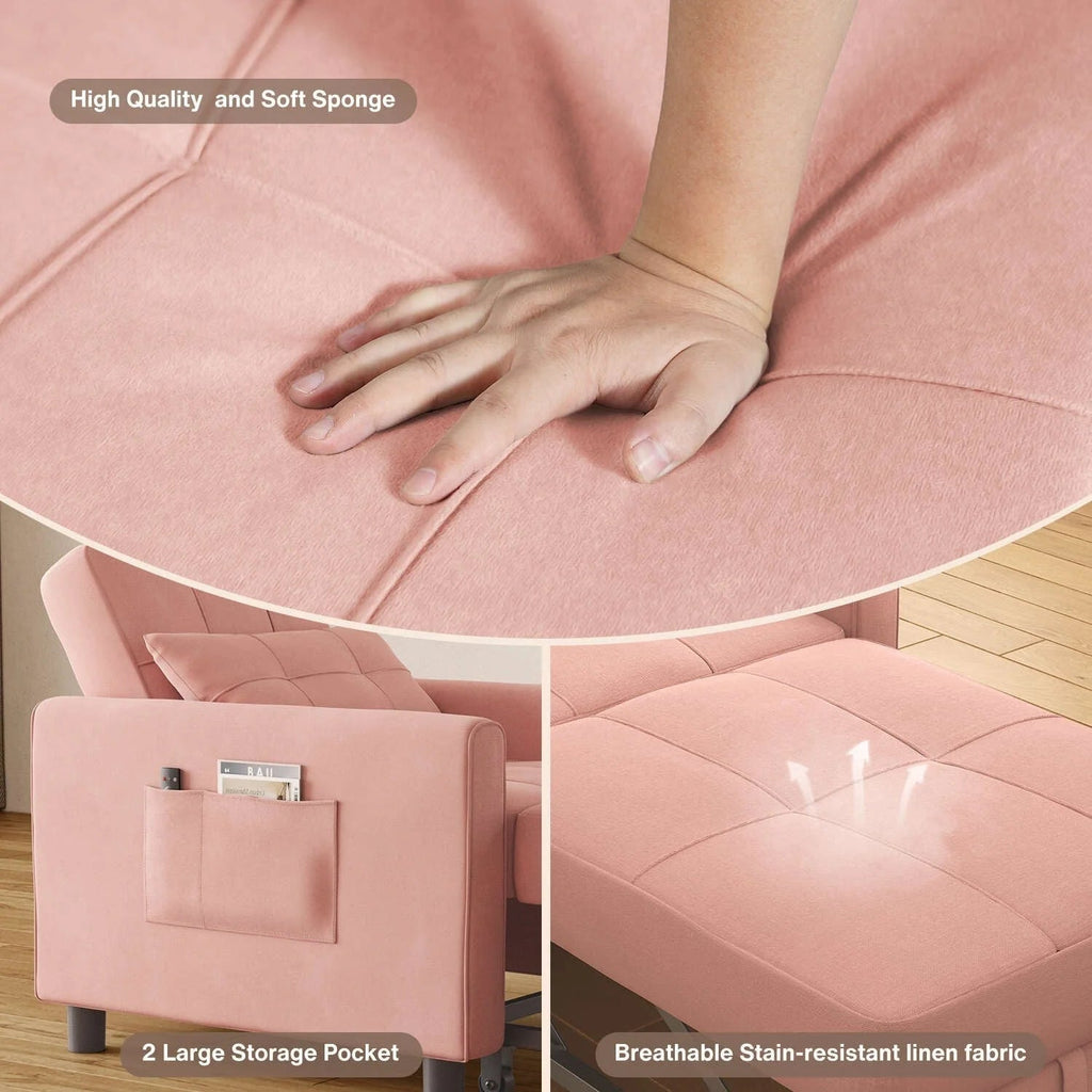 3-in-1 Adjustable Pull-Out Sleeper Sofa Bed With 330 Pounds Capacity