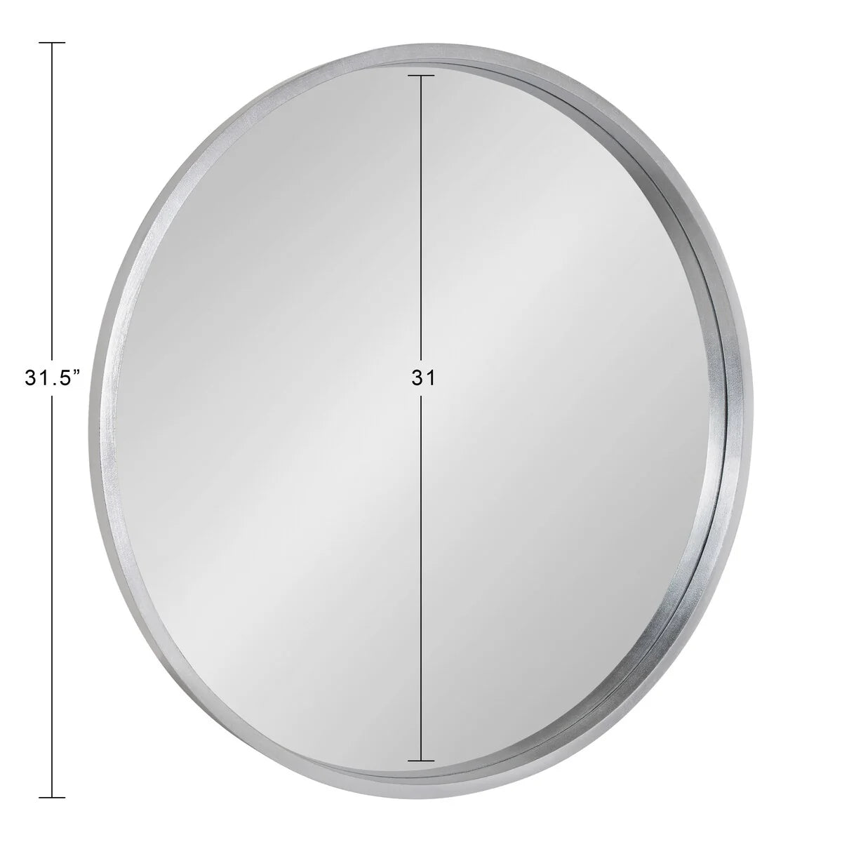 Round Wood Accent Wall Mirror With Modern Decorative Wooden Frame