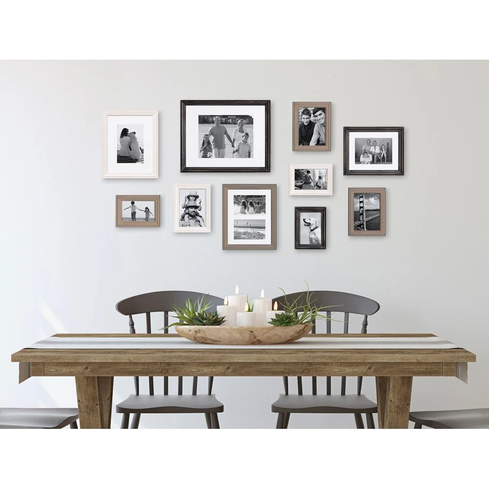 10-Piece Wood Gallery Wall Picture Frame Set - 11 x 14 in