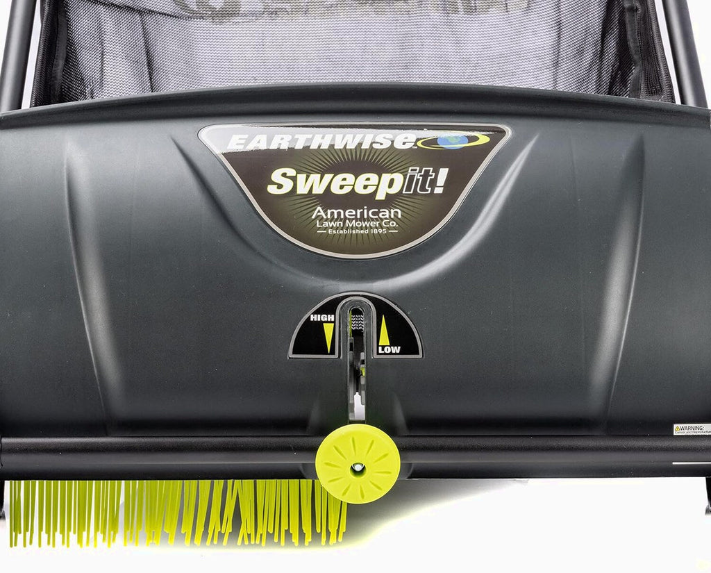 21-Inch Width Leaf &amp; Grass Push Lawn Sweeper, Black