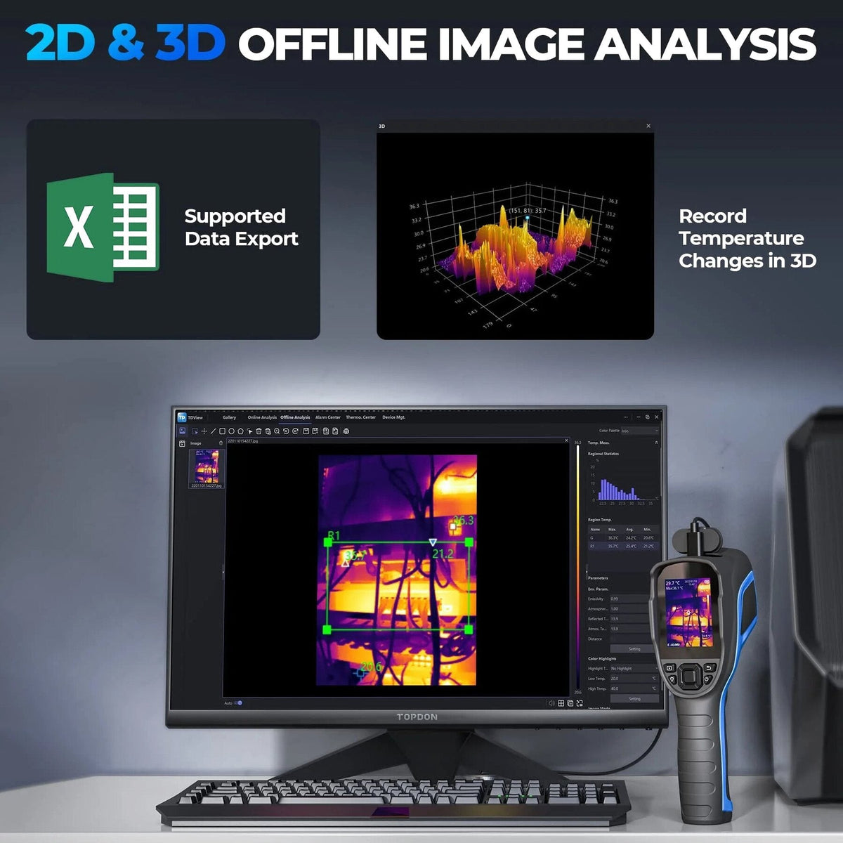 TOPDON Thermal Imaging Camera 256 x 192 IR High Resolution