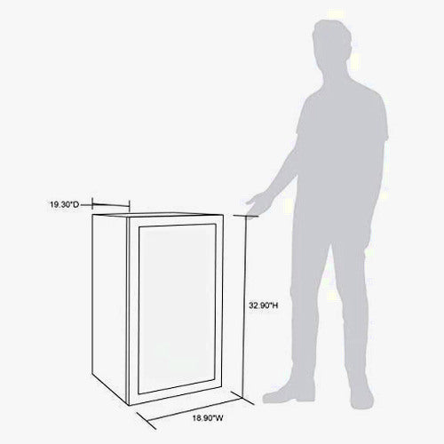 NewAir Beverage Refrigerator Cooler | 126 Cans Free Standing with Right Hinge Glass Door