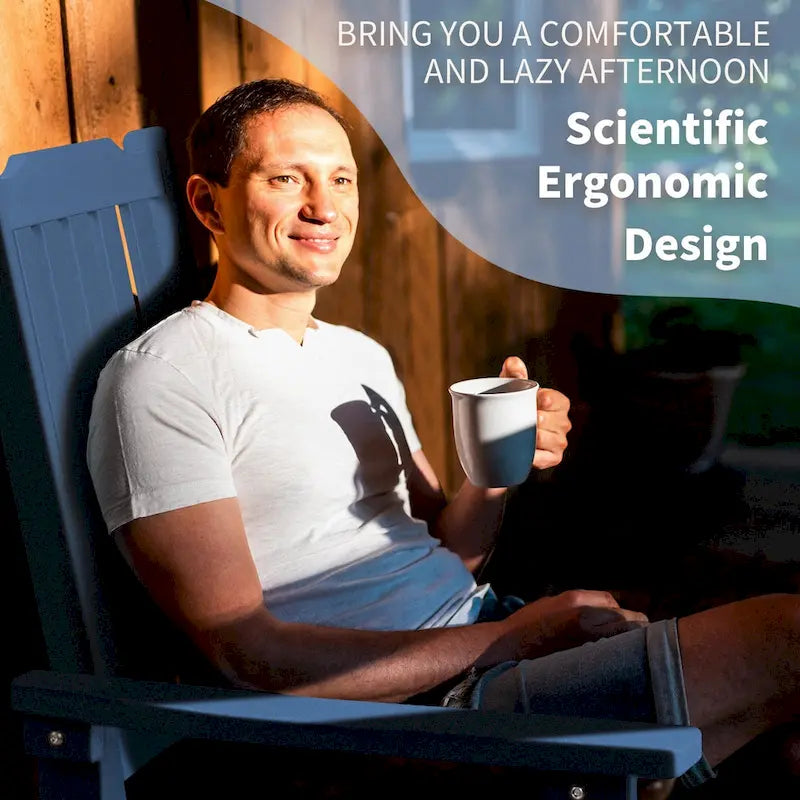 Vrakae Patio High-Back Rocking Chairs, 2-Piece, 21 x 34.6 x 46 Inches