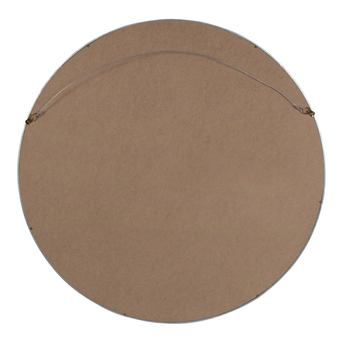 Round Wood Accent Wall Mirror With Modern Decorative Wooden Frame