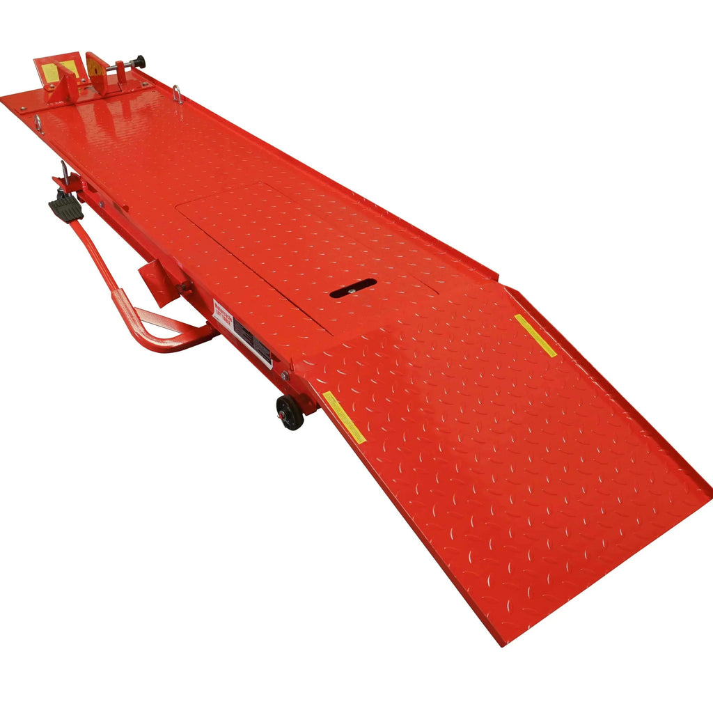 1,000 lb Hydraulic Motorcycle Lift Table Extra Long Heavy Duty