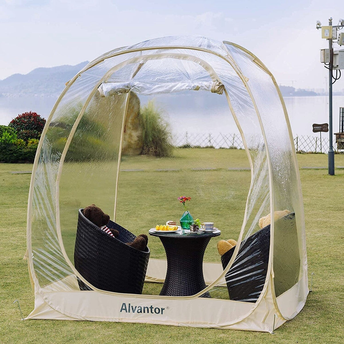 Alvantor Bubble Tent Pop Up Gazebo, 8-10 Person Igloo Dome Garden Patio Canopy Shelter