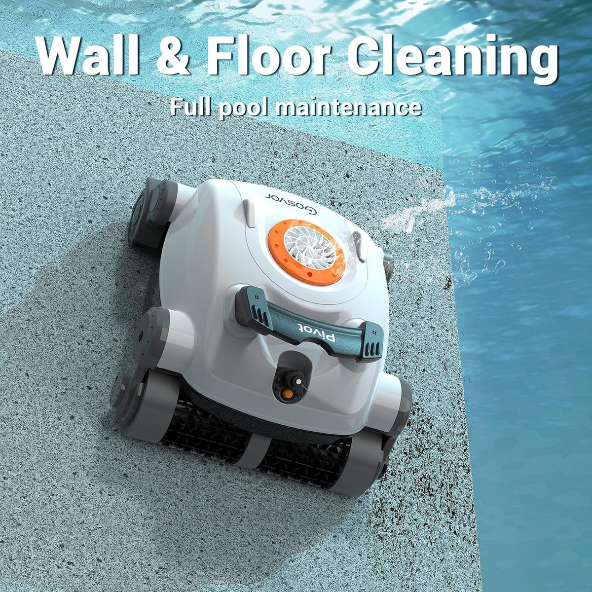 Cordless Robotic Pool Cleaner With Automatic Wall Climbing