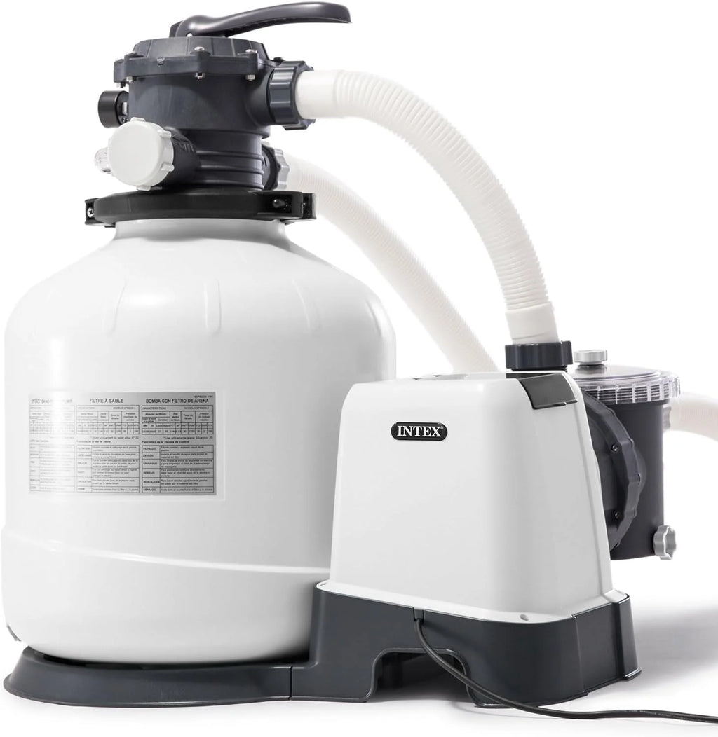 Intex Krystal Clear 16 Inch 3,000 GPH Above-Ground Pool Sand Filter Pump - 26651EG
