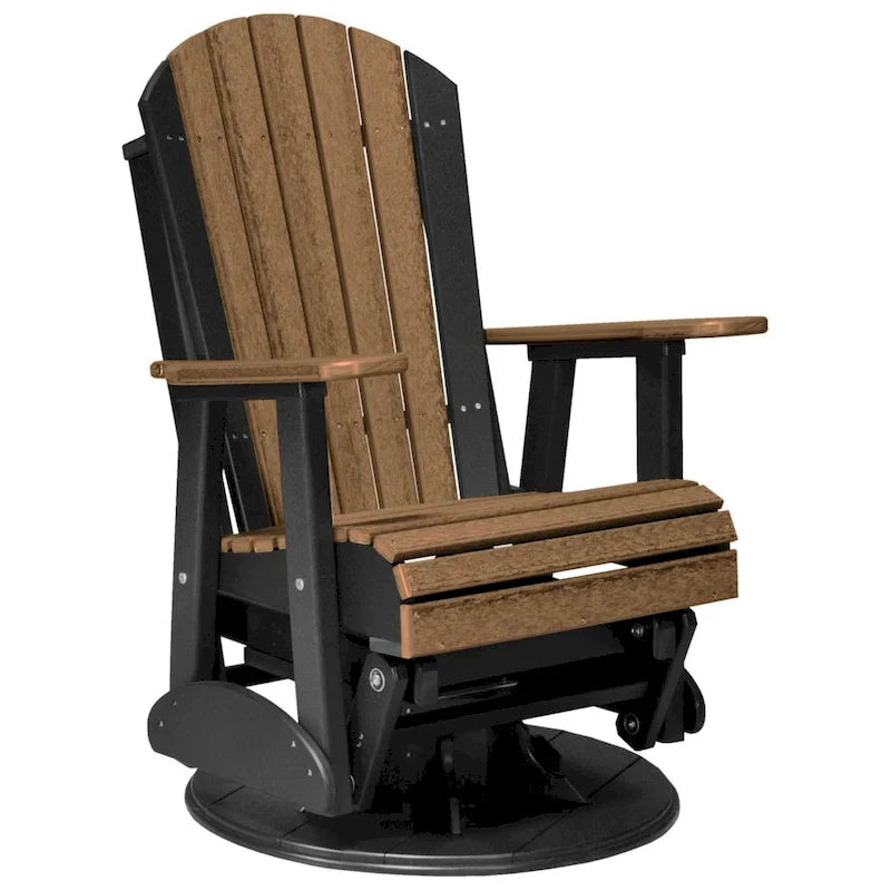 Poly Lumber Adirondack Swivel Glider Chair - 30W x 28D x 44H